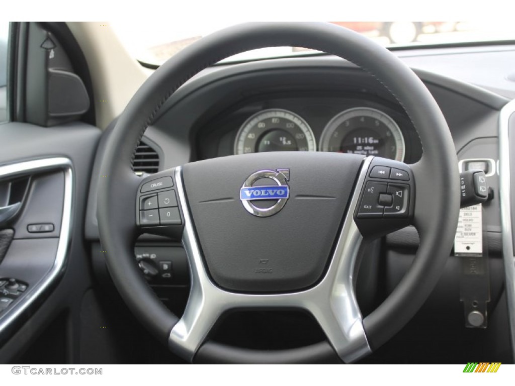 2013 Volvo XC60 3.2 Anthracite Black Steering Wheel Photo #82507349