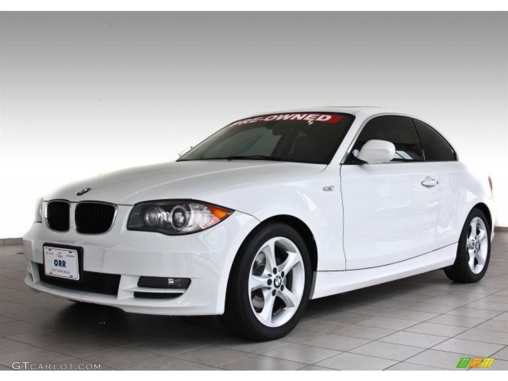 2011 1 Series 128i Coupe - Alpine White / Gray photo #1
