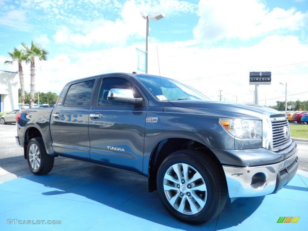 2010 Tundra Limited CrewMax 4x4 - Slate Gray Metallic / Black photo #8