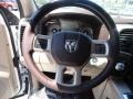 2013 Ram 1500 Canyon Brown/Light Frost Beige Interior Steering Wheel Photo