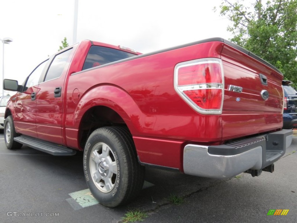 2010 F150 XLT SuperCrew - Red Candy Metallic / Medium Stone photo #2
