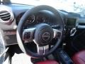 Rubicon 10th Anniversary Edition Red/Black Steering Wheel Photo for 2013 Jeep Wrangler Unlimited #82512086