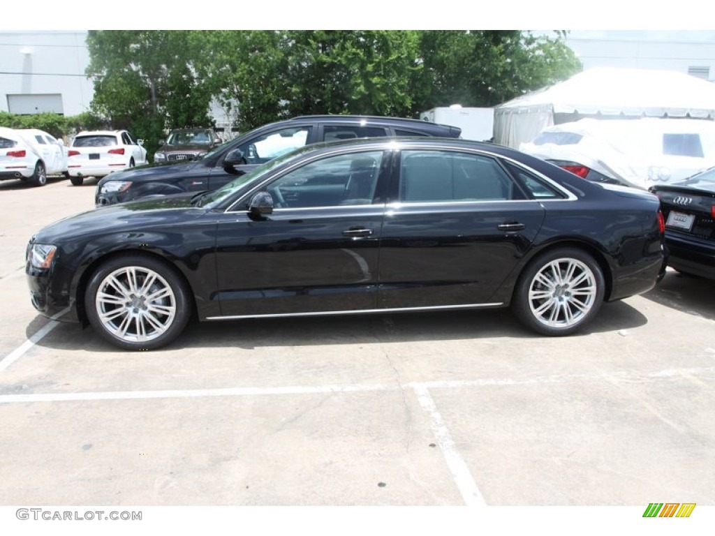 Phantom Black Pearl Effect 2014 Audi A8 L TDI quattro Exterior Photo #82514780