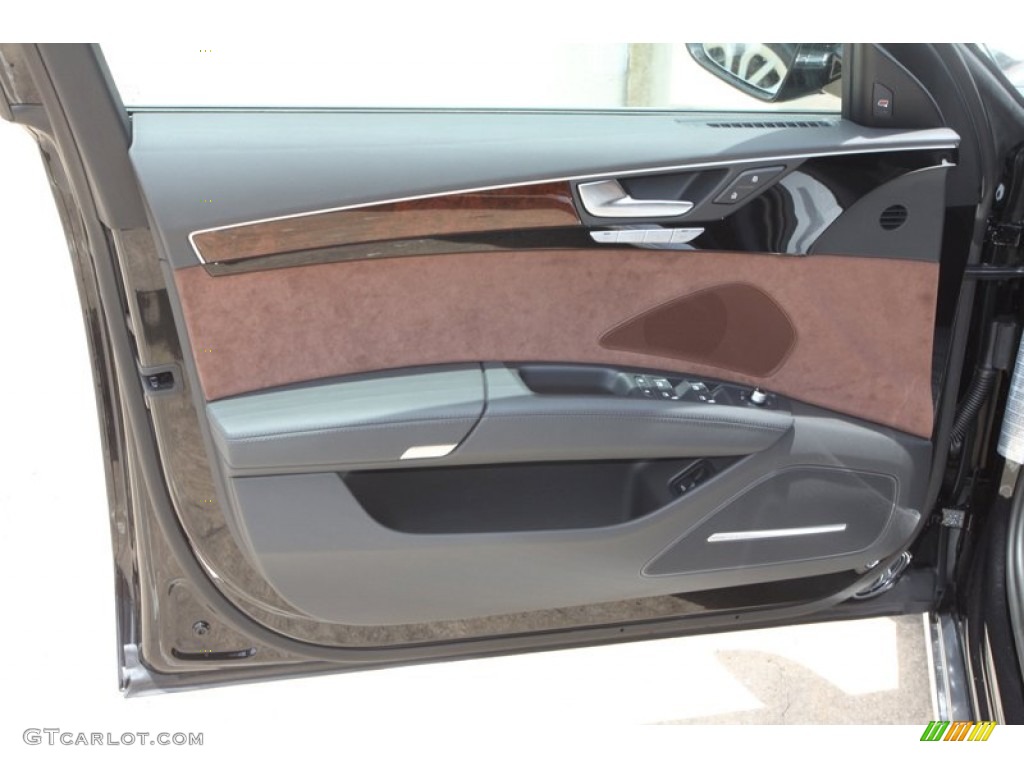 2014 Audi A8 L TDI quattro Nougat Brown Door Panel Photo #82514923