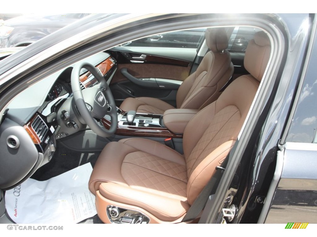 Nougat Brown Interior 2014 Audi A8 L TDI quattro Photo #82514962