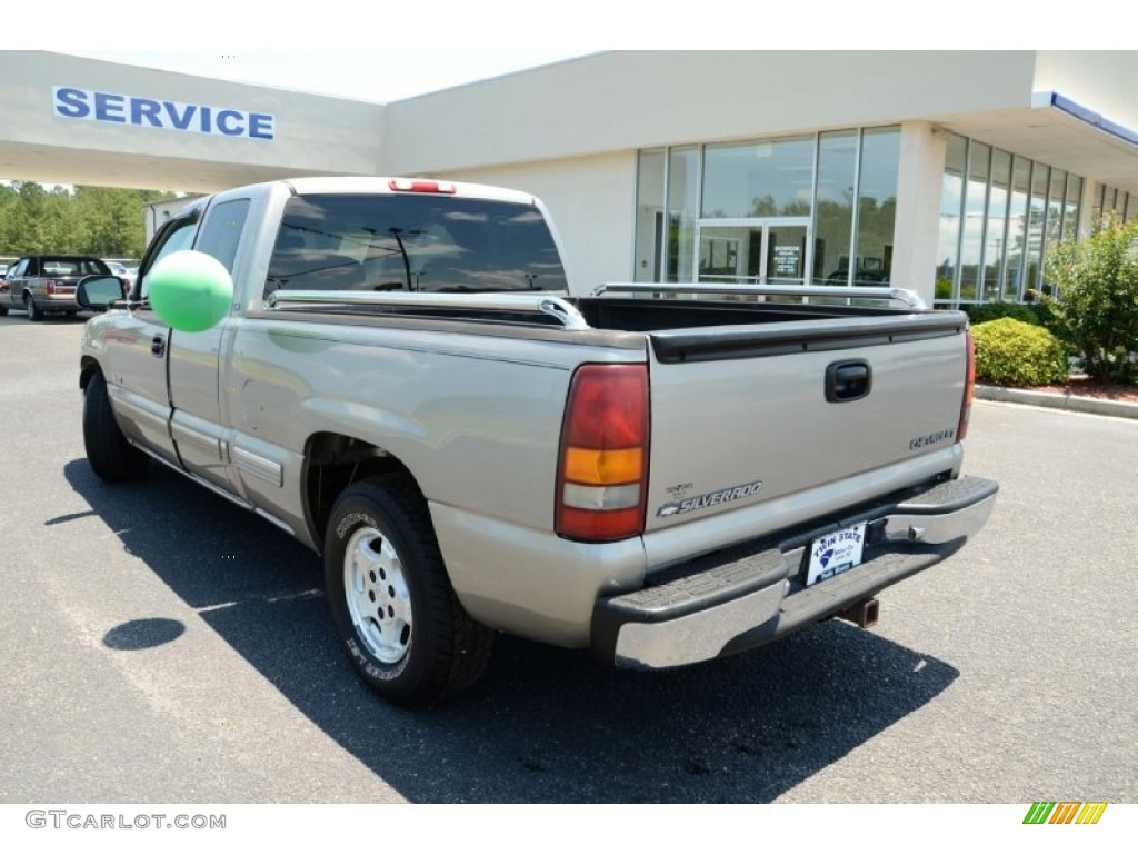 2000 Silverado 1500 LS Extended Cab - Light Pewter Metallic / Medium Oak photo #8