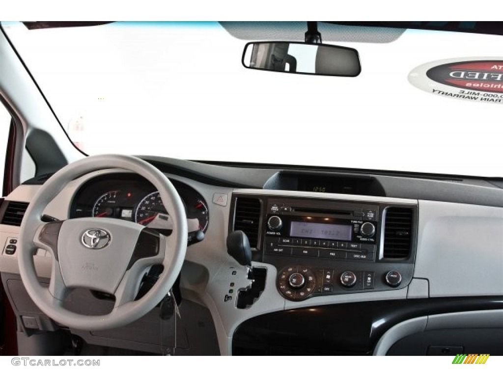 2012 Toyota Sienna V6 Light Gray Dashboard Photo #82516718