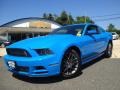 2013 Grabber Blue Ford Mustang V6 Premium Coupe  photo #1