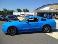 2013 Grabber Blue Ford Mustang V6 Premium Coupe  photo #4