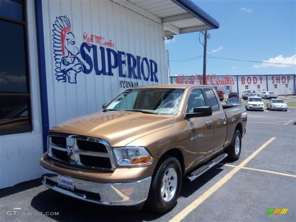 2012 Ram 1500 SLT Quad Cab - Saddle Brown Pearl / Dark Slate Gray/Medium Graystone photo #1