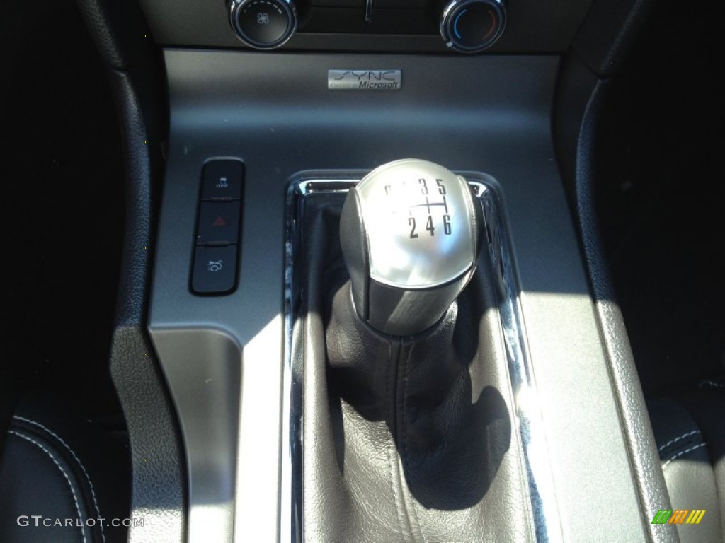 2013 Mustang V6 Premium Coupe - Grabber Blue / Charcoal Black photo #13