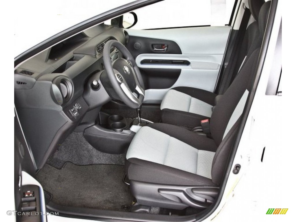 Light Blue Gray/Black Interior 2013 Toyota Prius c Hybrid Two Photo #82517710