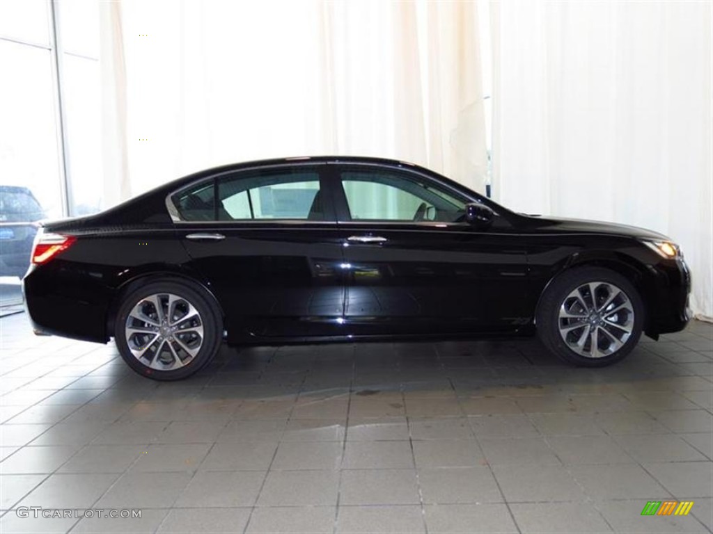 2013 Accord Sport Sedan - Crystal Black Pearl / Black photo #2