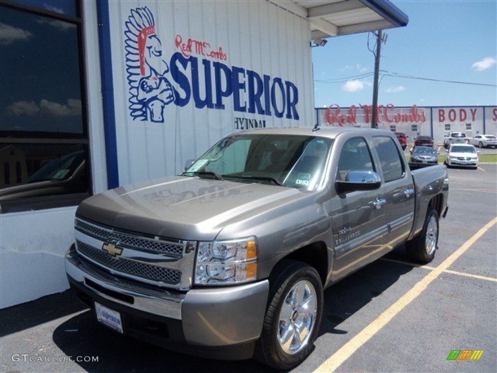 2009 Silverado 1500 LT Crew Cab - Graystone Metallic / Ebony photo #1