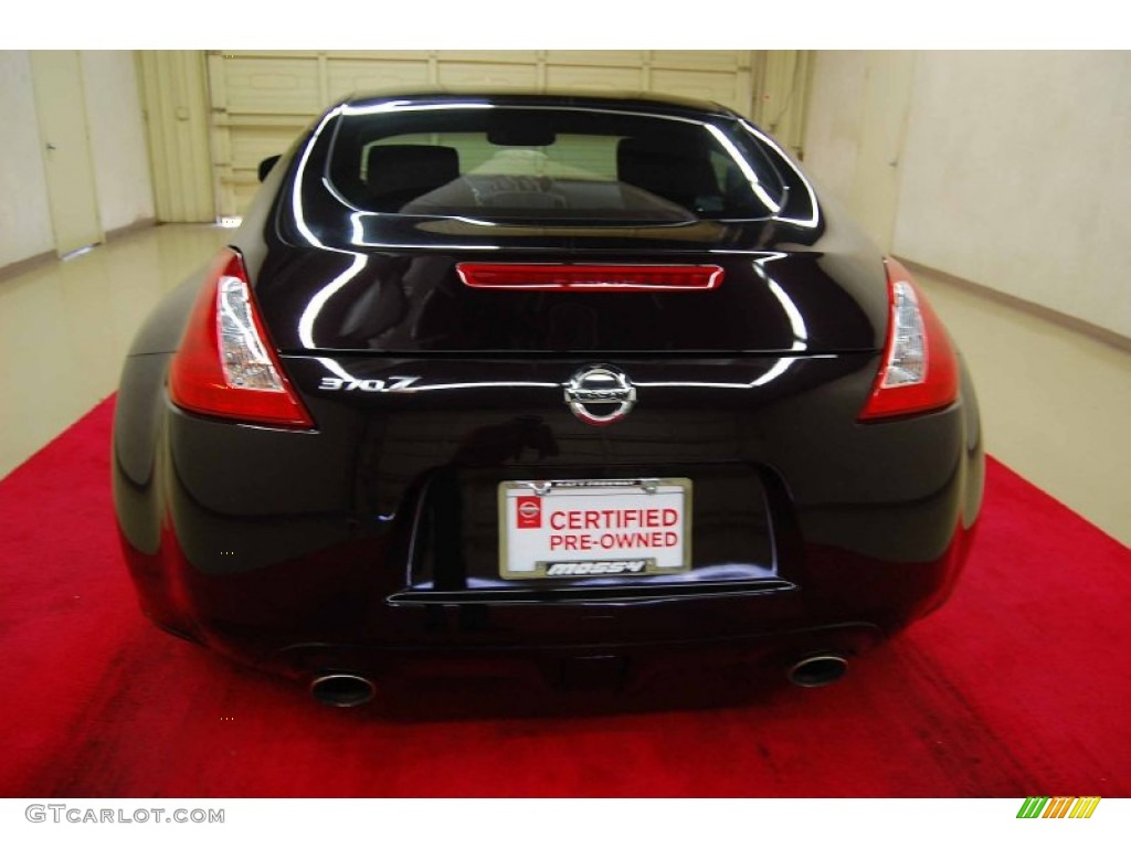 2012 370Z Coupe - Black Cherry / Black photo #5