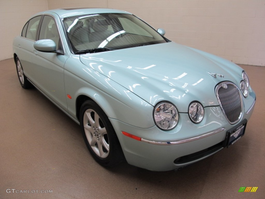 2005 S-Type 4.2 - Seafrost Metallic / Ivory photo #1