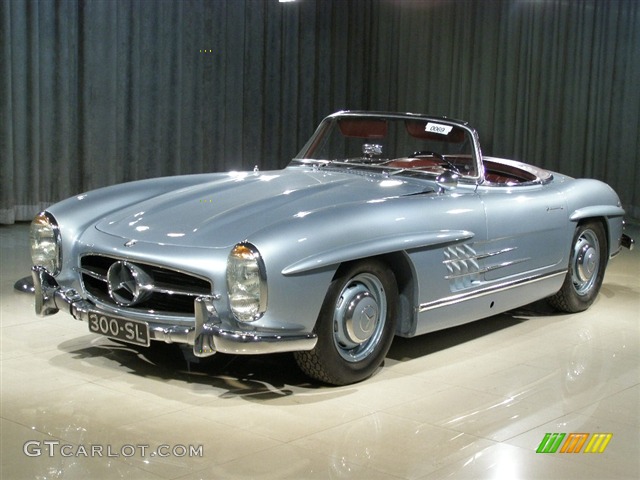 1958 Mercedes-Benz 300SL Roadster, Silver Blue / Burgundy Interior and Black Soft Top. 1958 Mercedes-Benz 300 SL Roadster Parts