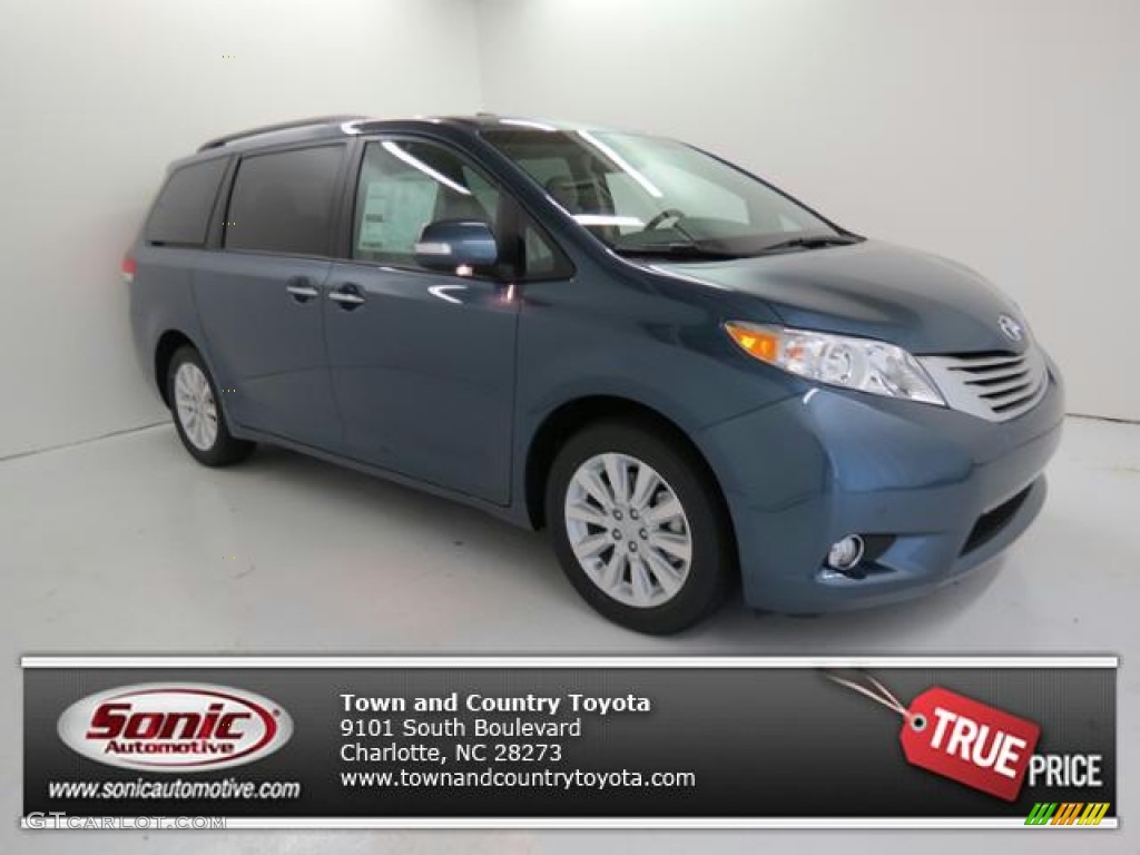 2013 Sienna Limited AWD - Shoreline Blue Pearl / Bisque photo #1