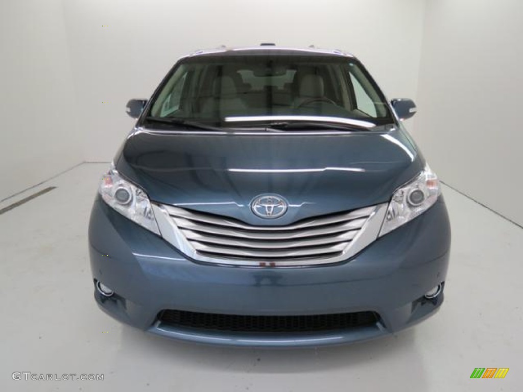 2013 Sienna Limited AWD - Shoreline Blue Pearl / Bisque photo #2