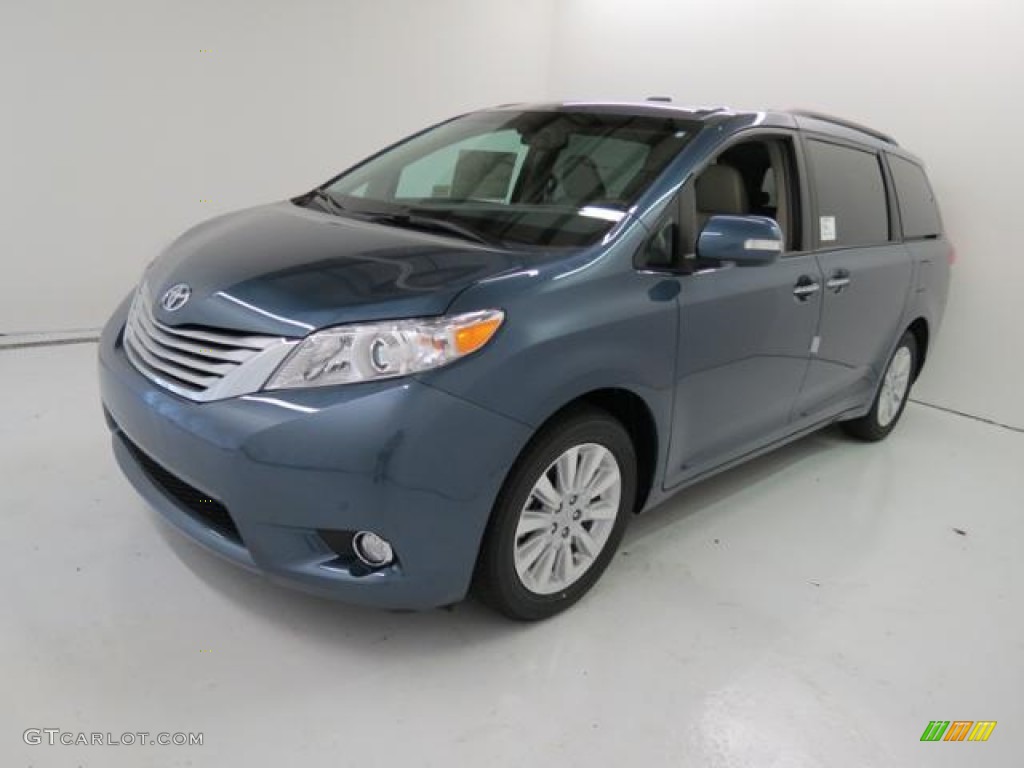 2013 Sienna Limited AWD - Shoreline Blue Pearl / Bisque photo #3