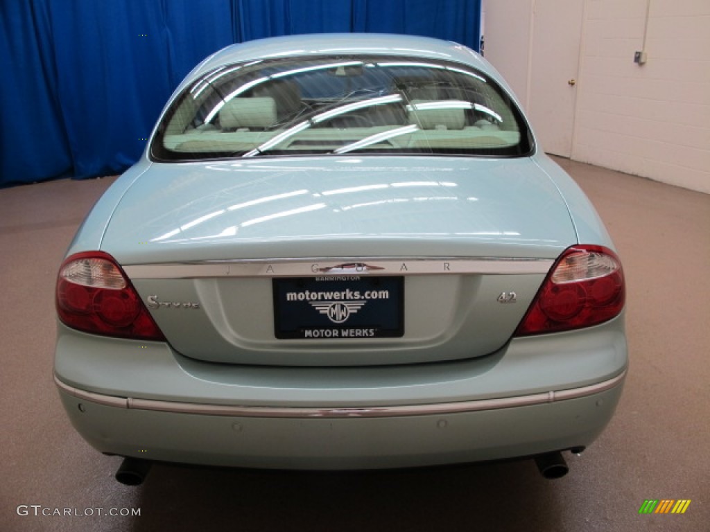 2005 S-Type 4.2 - Seafrost Metallic / Ivory photo #7