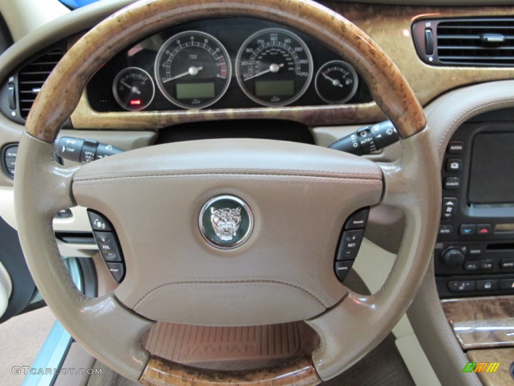 2005 S-Type 4.2 - Seafrost Metallic / Ivory photo #37