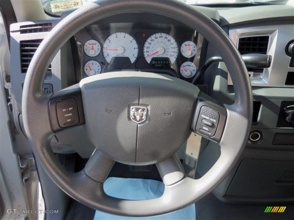 2008 Ram 1500 SLT Quad Cab - Bright Silver Metallic / Medium Slate Gray photo #15