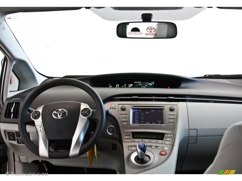 2013 Toyota Prius Three Hybrid Misty Gray Dashboard Photo #82527032