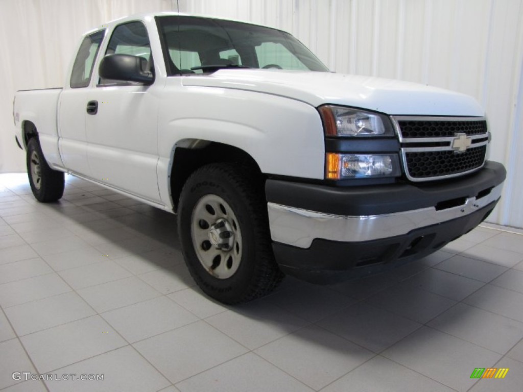 2006 Silverado 1500 Work Truck Extended Cab 4x4 - Summit White / Dark Charcoal photo #1