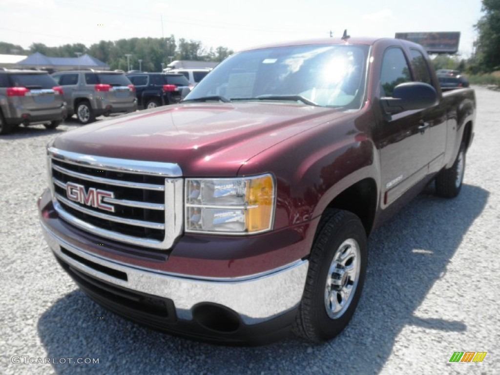 2013 Sierra 1500 SL Extended Cab - Sonoma Red Metallic / Dark Titanium photo #3