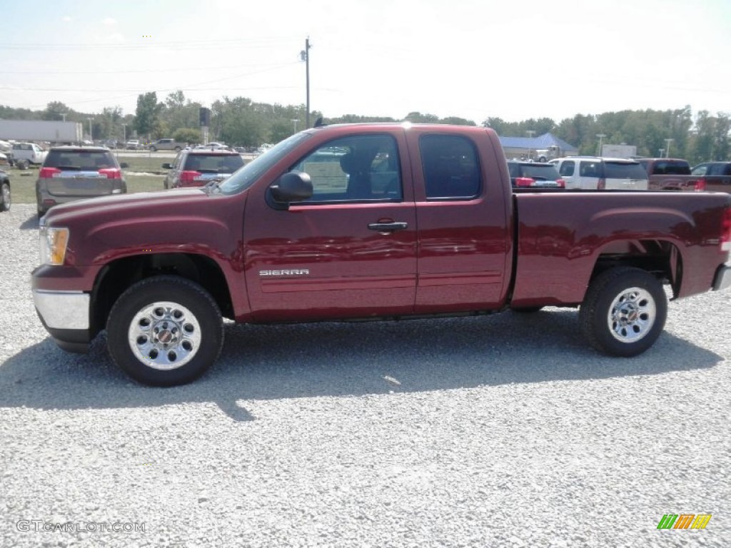 2013 Sierra 1500 SL Extended Cab - Sonoma Red Metallic / Dark Titanium photo #4