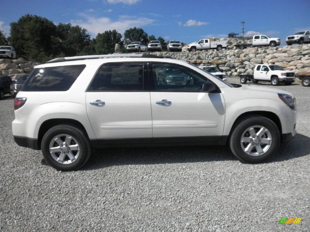 White Diamond Tricoat GMC Acadia