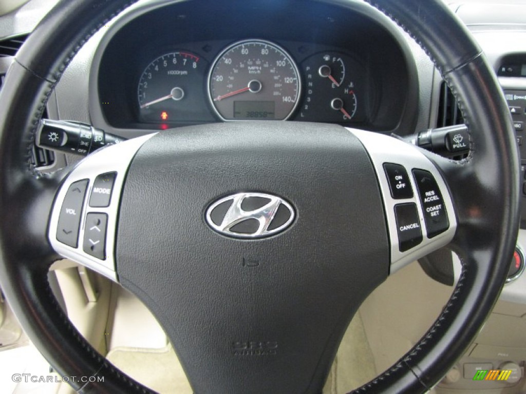 2007 Elantra GLS Sedan - Laguna Sand Beige / Beige photo #14