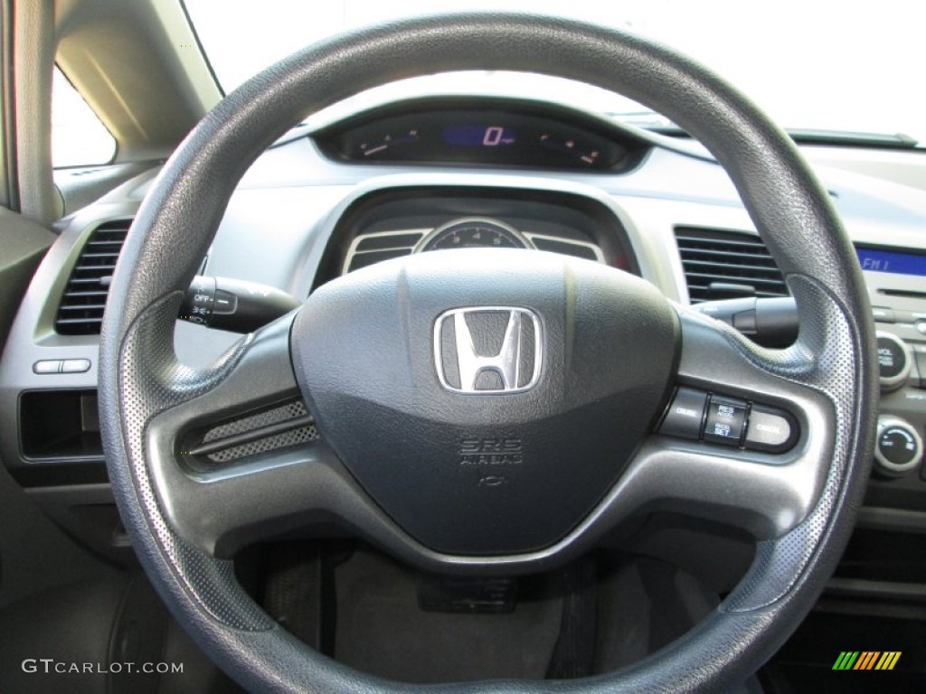 2008 Honda Civic LX Sedan Gray Steering Wheel Photo #82530812