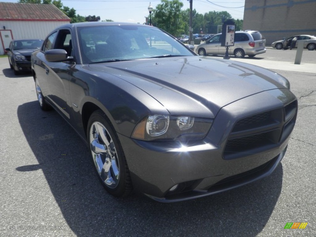 2013 Charger R/T Road & Track - Granite Crystal / Black photo #1