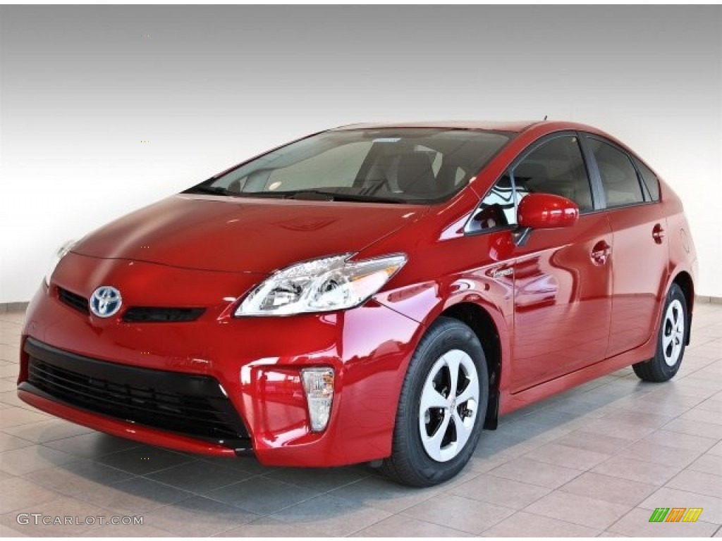 2013 Prius Three Hybrid - Barcelona Red Metallic / Dark Gray photo #1