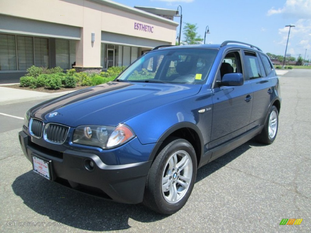 2005 X3 3.0i - Mystic Blue Metallic / Black photo #2