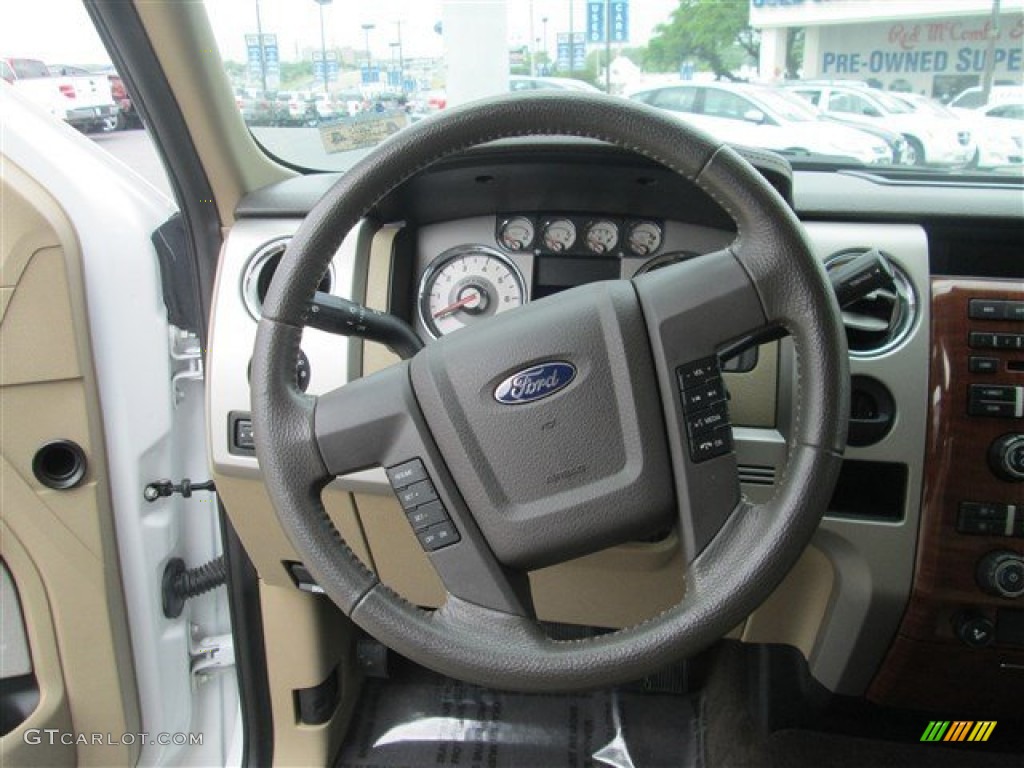 2010 F150 Lariat SuperCrew - Oxford White / Tan photo #13