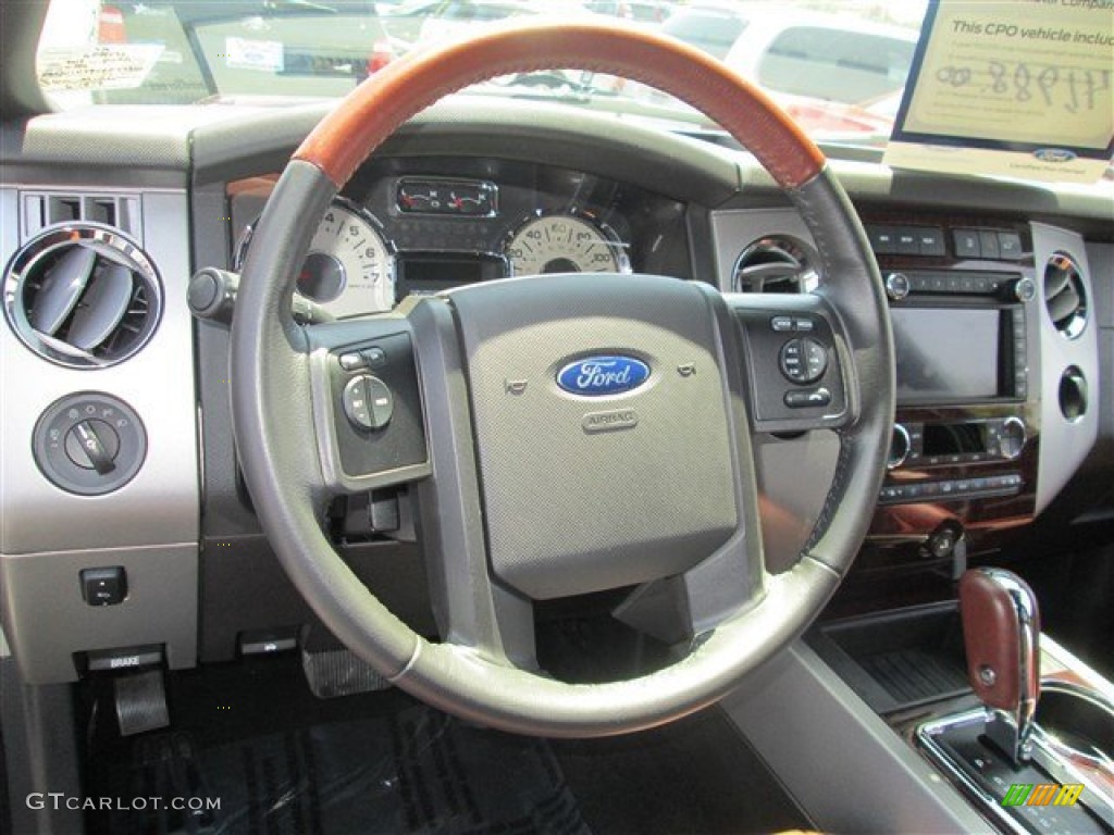 2012 Ford Expedition King Ranch Chaparral Steering Wheel Photo #82533019