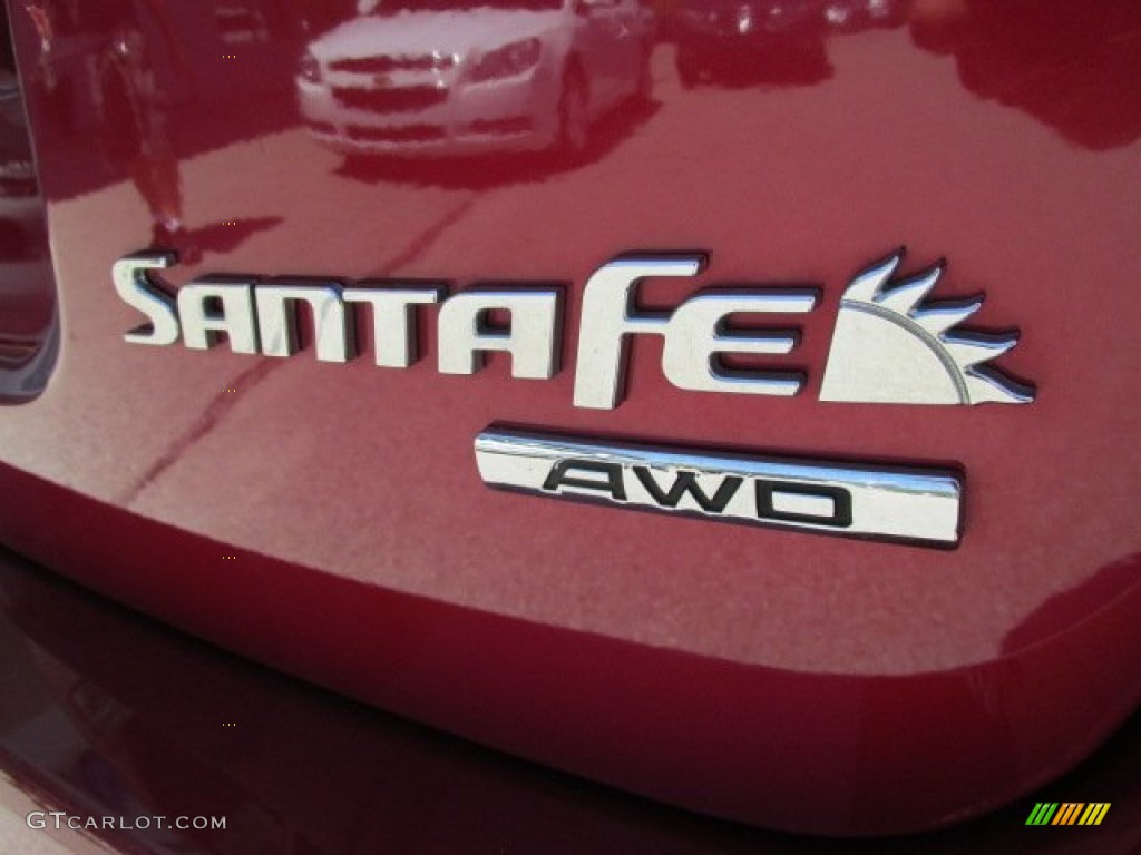 2010 Santa Fe GLS 4WD - Venetian Red / Beige photo #8