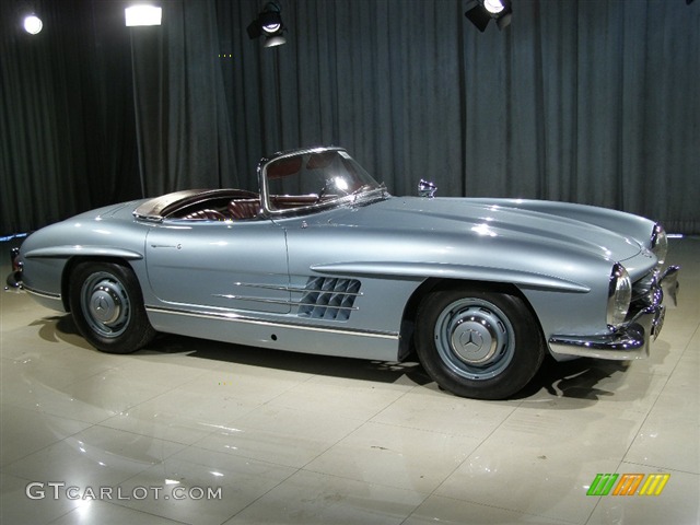 1958 Mercedes-Benz 300SL Roadster, Silver Blue / Burgundy Front Right 1958 Mercedes-Benz 300 SL Roadster Parts