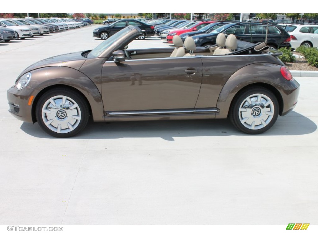 2013 Beetle 2.5L Convertible - Toffee Brown Metallic / Beige photo #5