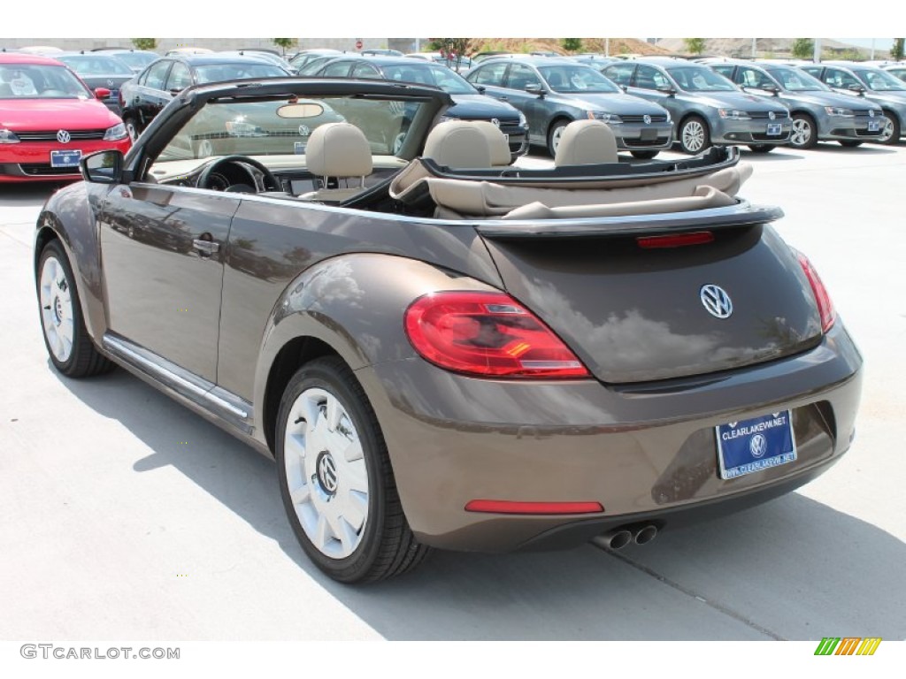 2013 Beetle 2.5L Convertible - Toffee Brown Metallic / Beige photo #7