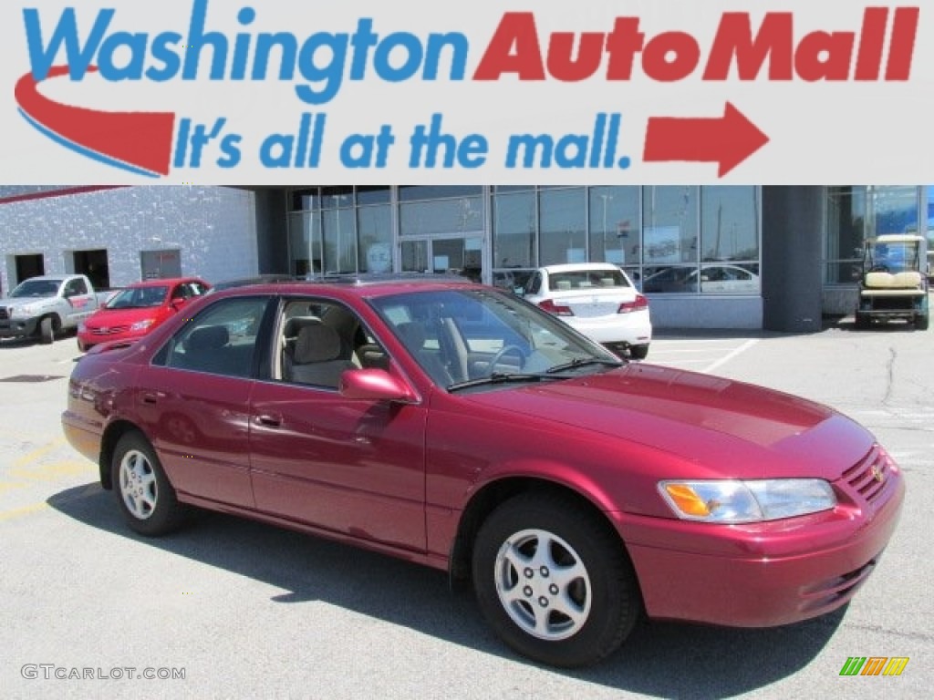 1997 Camry LE - Sunfire Red Pearl / Beige photo #1