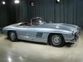 1958 Mercedes-Benz 300SL Roadster, Silver Blue / Burgundy Front Right