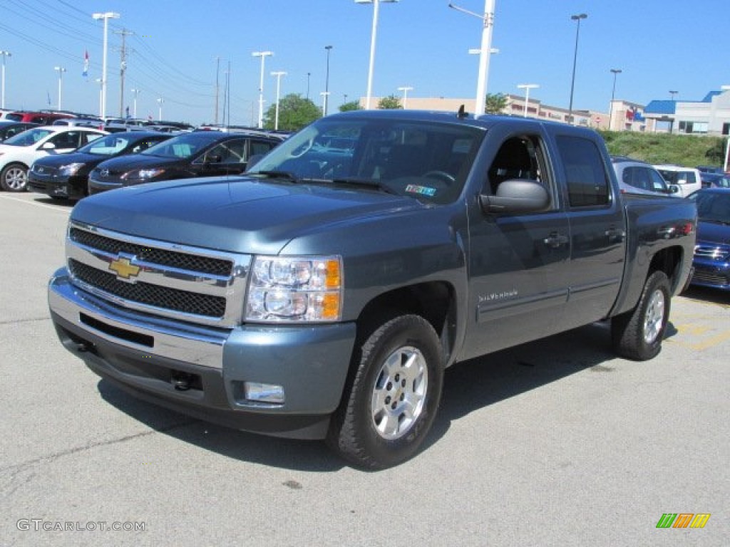 Blue Granite Metallic 2011 Chevrolet Silverado 1500 LT Crew Cab 4x4 Exterior Photo #82538189