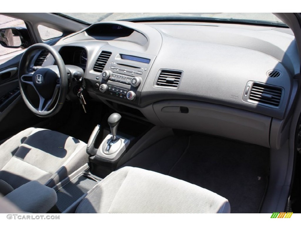 2010 Civic LX Sedan - Crystal Black Pearl / Gray photo #7
