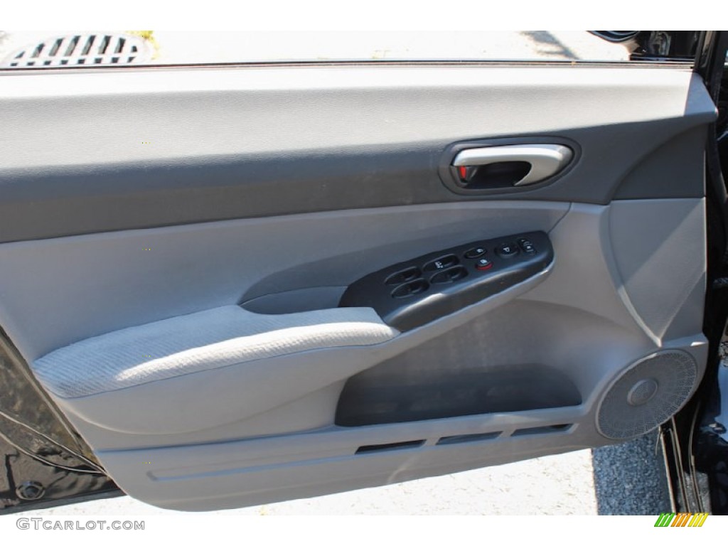 2010 Civic LX Sedan - Crystal Black Pearl / Gray photo #9