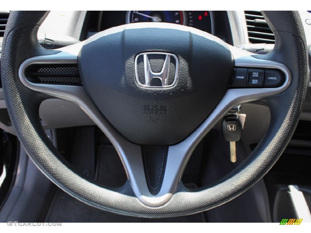 2010 Civic LX Sedan - Crystal Black Pearl / Gray photo #13
