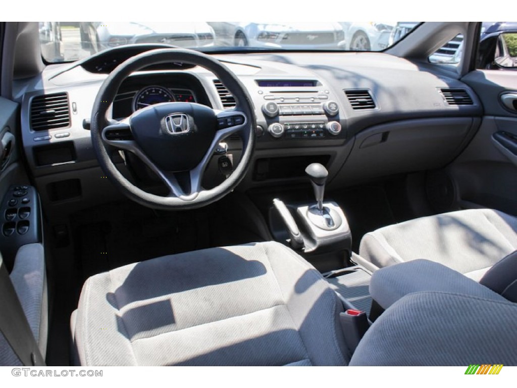 2010 Civic LX Sedan - Crystal Black Pearl / Gray photo #14